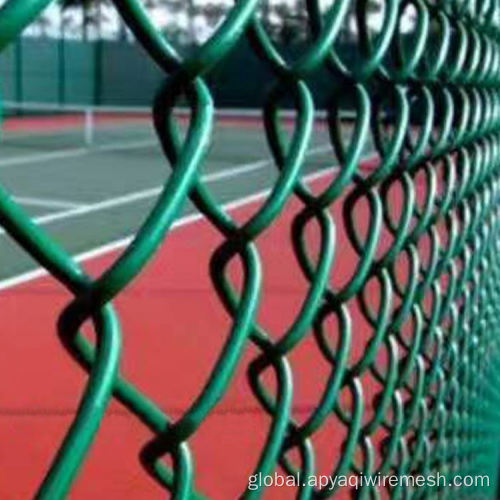 Animal Wire Mesh Fence 3.0mm PVC Chain Link Fence For Football Ground Supplier